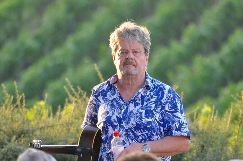 Bluesmusiker Ignatz Netzer vor dem Konzert