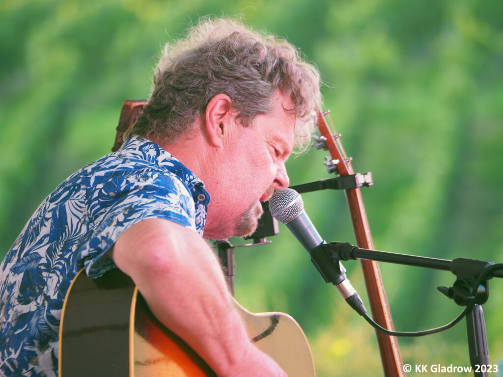Bluesmusiker Ignatz Netzer während des Konzerts
